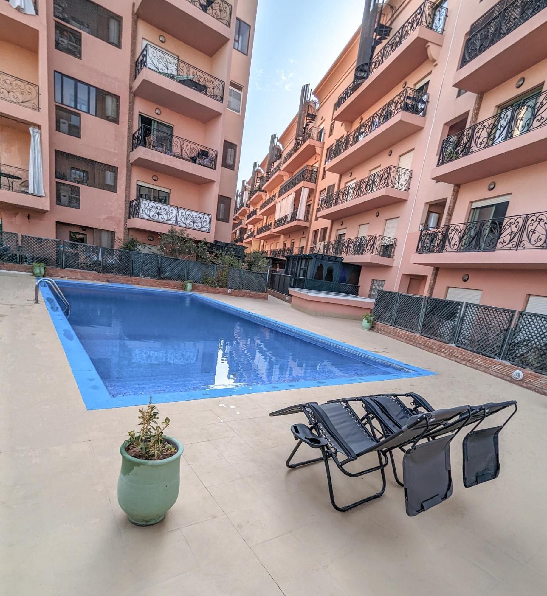 Apartement Panoramic View Majorelle Garden With Pool Marrakesh Eksteriør bilde